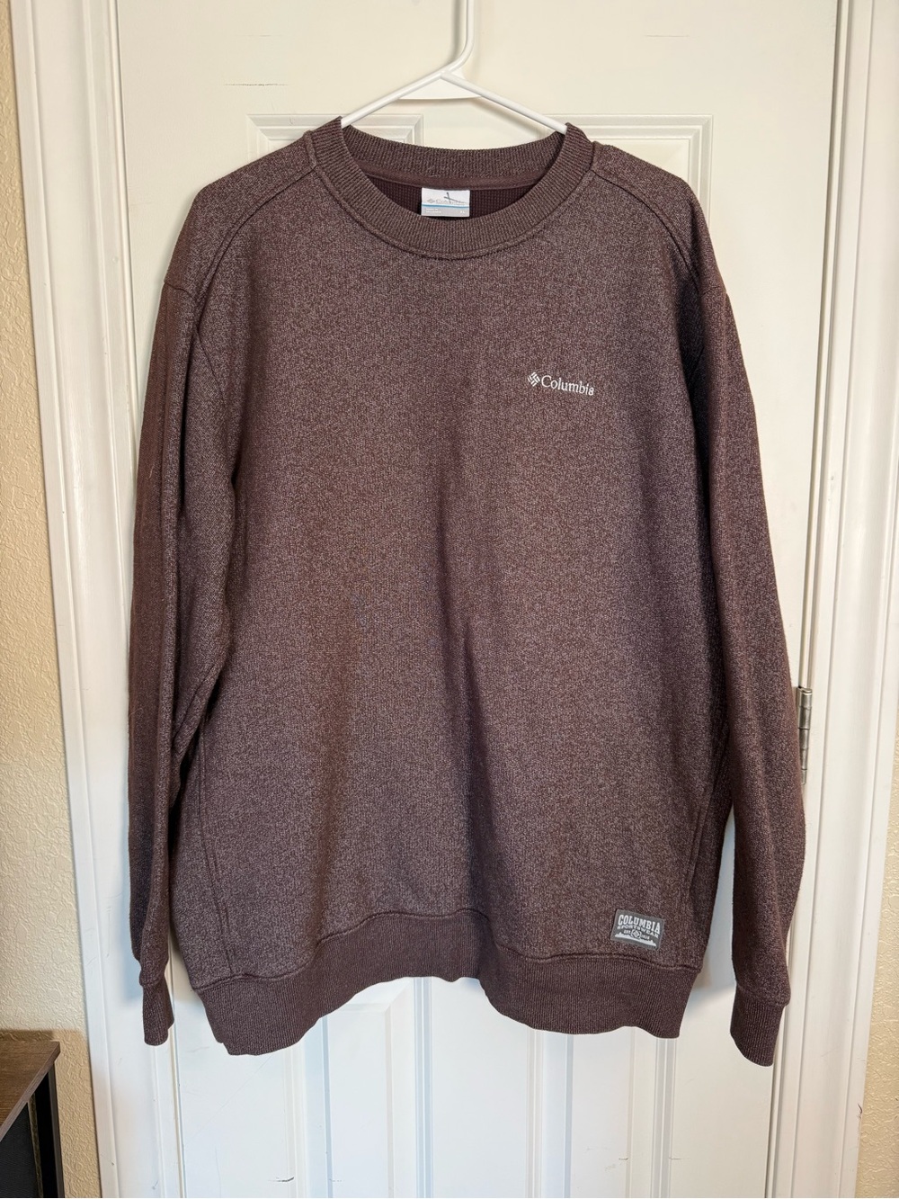 Columbia Men's Heathered Chocolate Brown Crewneck Sweatshirt